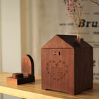 【Yuniper-isle】Forever Home: A Black Walnut House-shaped Pet Urn