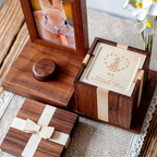 Pet solid wood photo frame urn