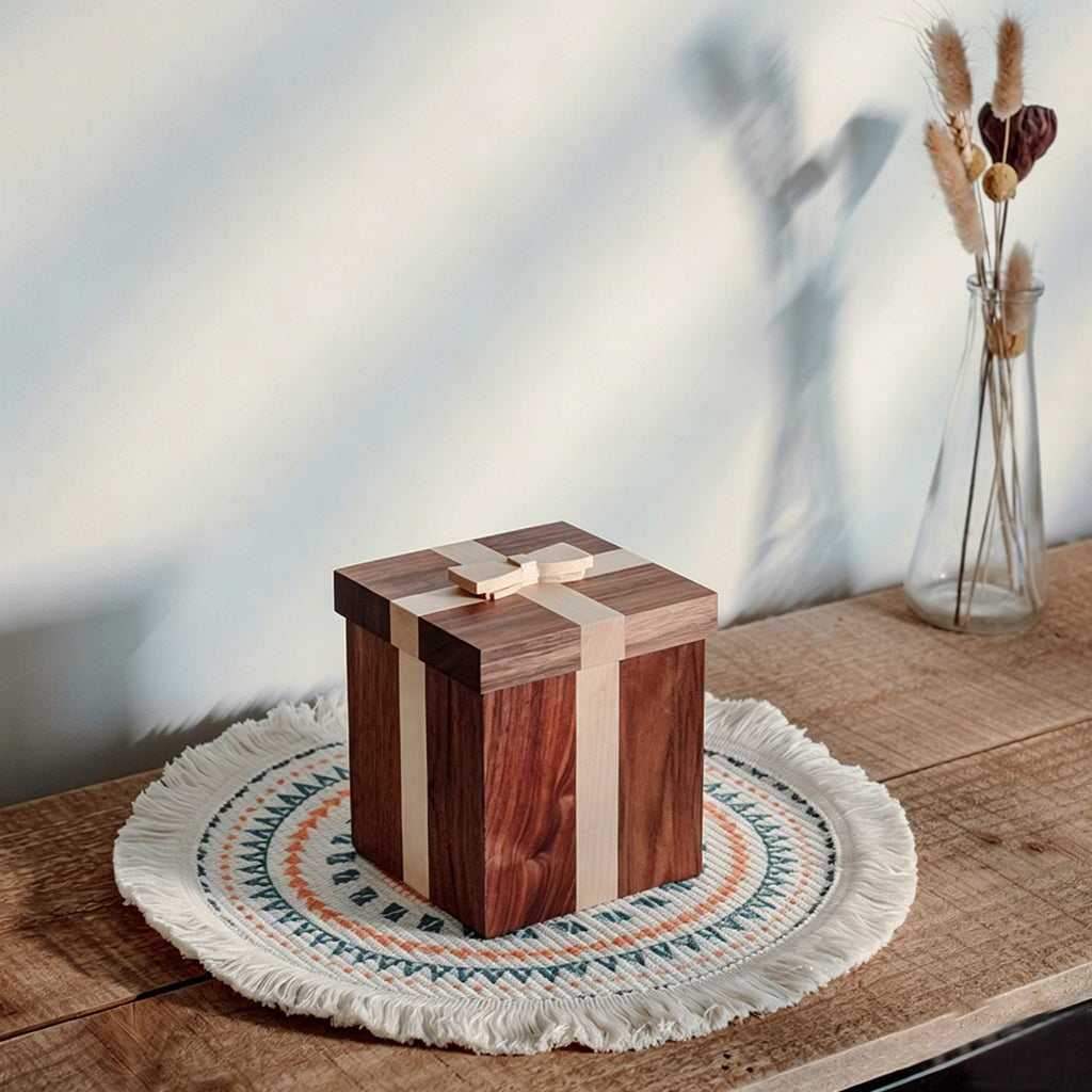 Pet solid wood photo frame urn