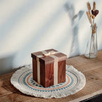 Pet solid wood photo frame urn