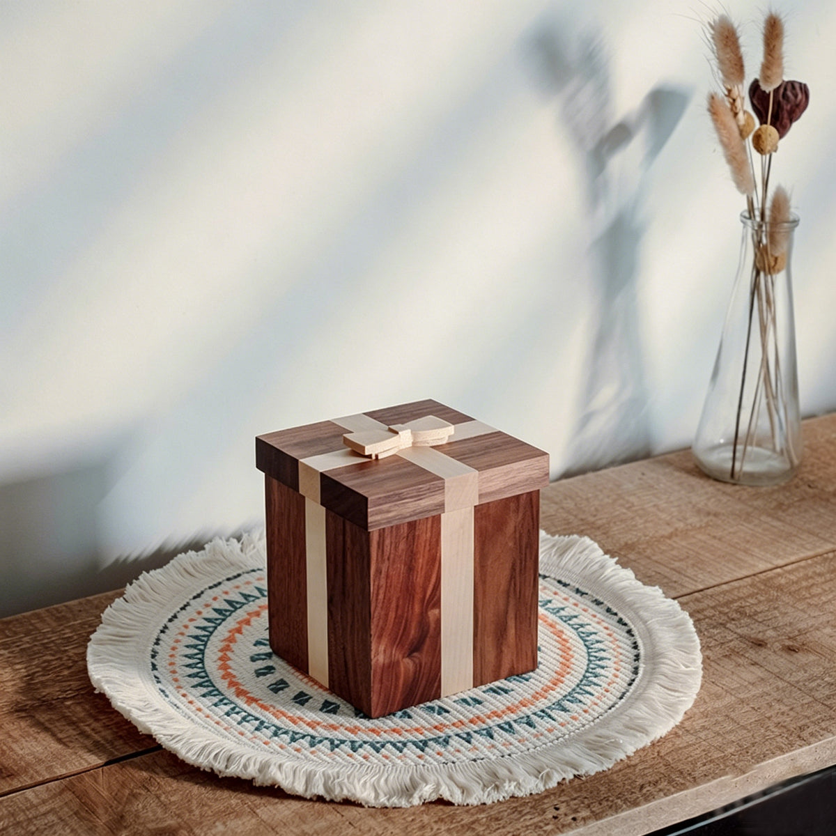 Pet solid wood photo frame urn