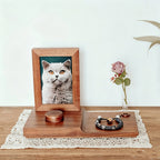 Pet solid wood photo frame urn